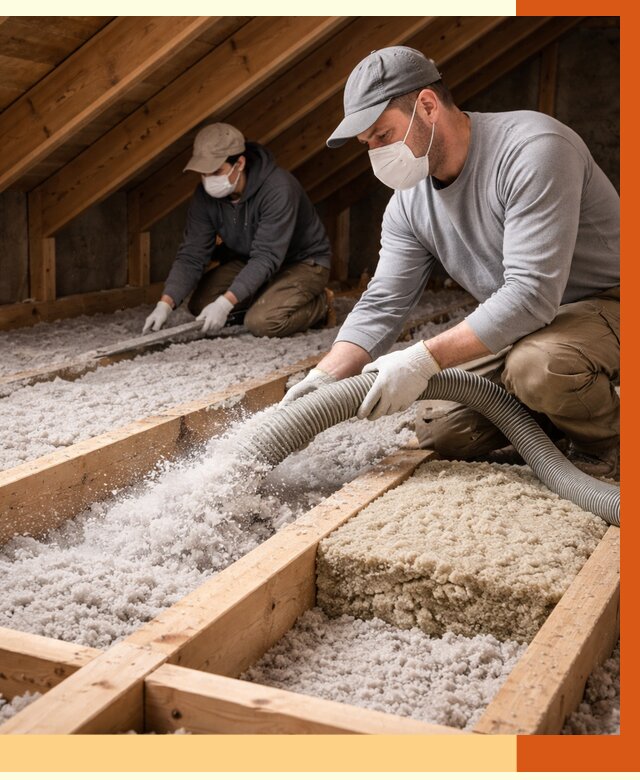 Заполнение полостей чердачного перекрытия в Каспийске от 4581 руб. | ТепломастерКсп