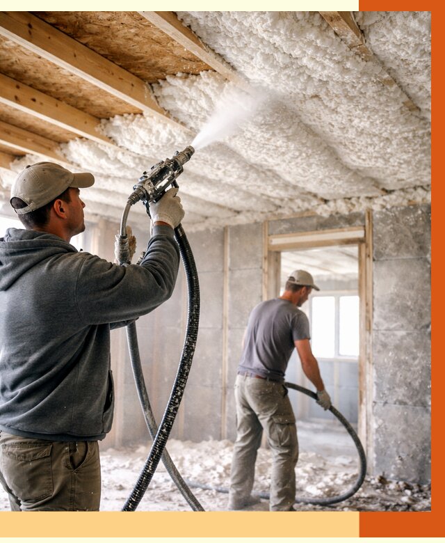 Утепление пеноизолом в Каспийске от 1629 руб./м2 под ключ | ТепломастерКсп