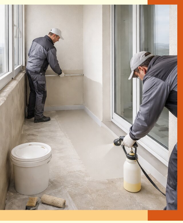 Утепление балкона жидкой теплоизоляцией в Каспийске от 5854 руб./м2 | ТепломастерКсп