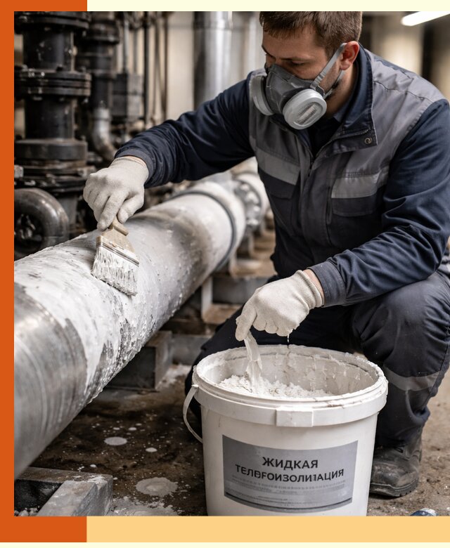 Утепление оборудования жидкой теплоизоляцией в Каспийске