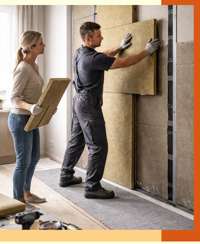 Профессиональная шумоизоляция квартиры в Каспийске от 7636 руб. за м2 | ТепломастерКсп