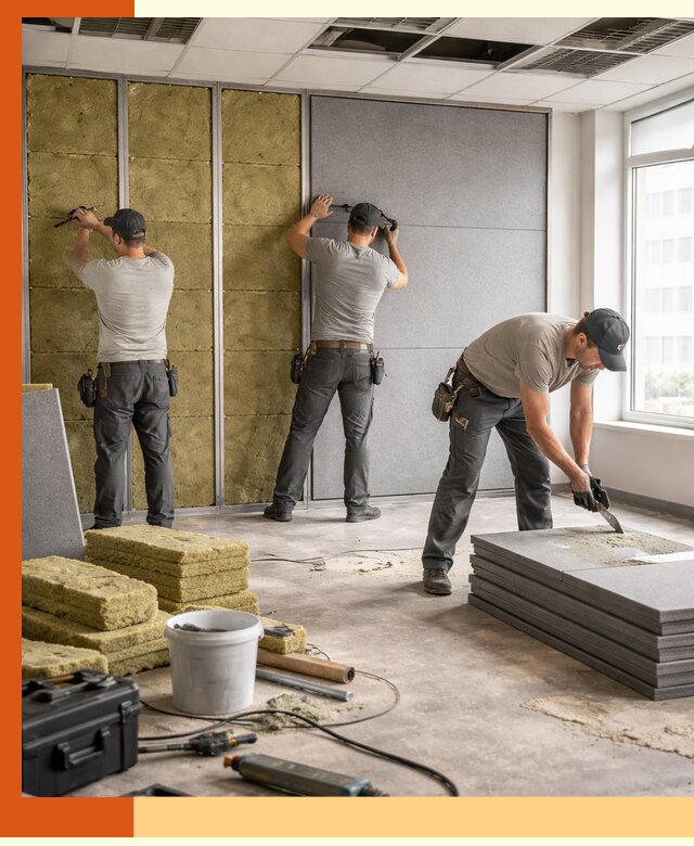 Профессиональная шумоизоляция офисов в Каспийске для комфорта сотрудников