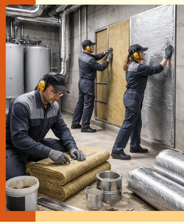 Шумоизоляция котельной в Каспийске: профессиональный монтаж и материалы