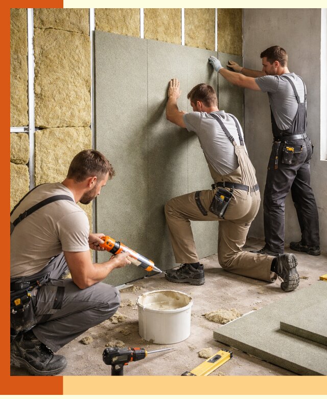 Профессиональная шумоизоляция стен в Каспийске для квартир и домов