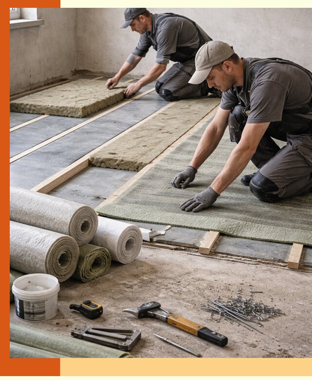 Шумоизоляция пола в Каспийске — профессиональная звукоизоляция помещений