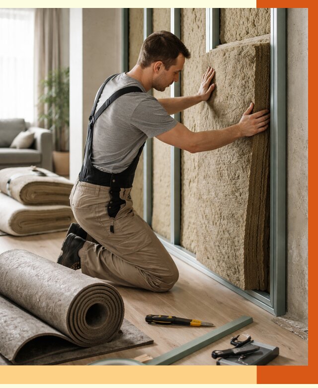 Шумоизоляция перегородок в Каспийске от 1680 руб. за м2 — ТепломастерКсп