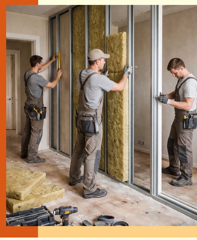 Шумоизоляция межкомнатных перегородок в Каспийске эффективно и надёжно