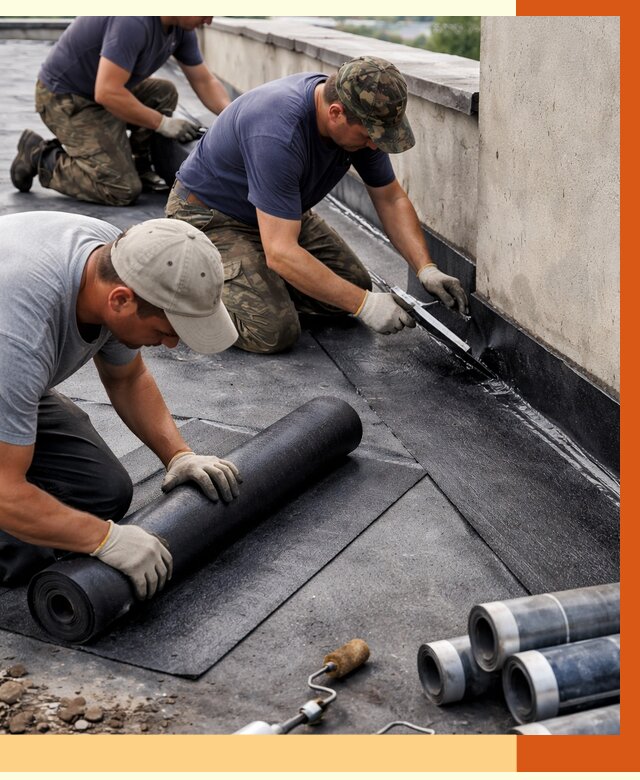 Гидроизоляция кровли в Каспийске от 4581 руб. — профессиональная гидроизоляция крыши | ТепломастерКсп