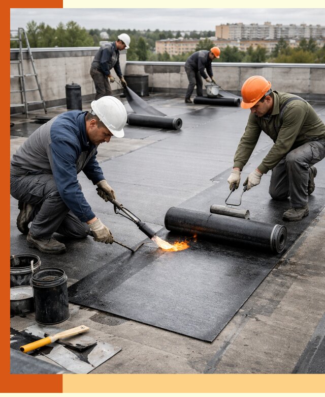 Профессиональная гидроизоляция плоской кровли в Каспийске