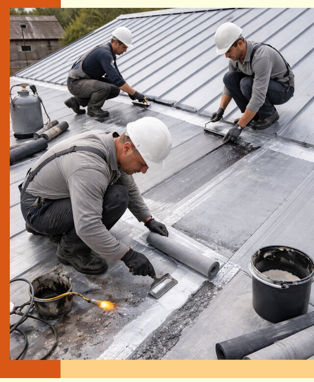 Гидроизоляция металлической кровли с гарантией в Каспийске