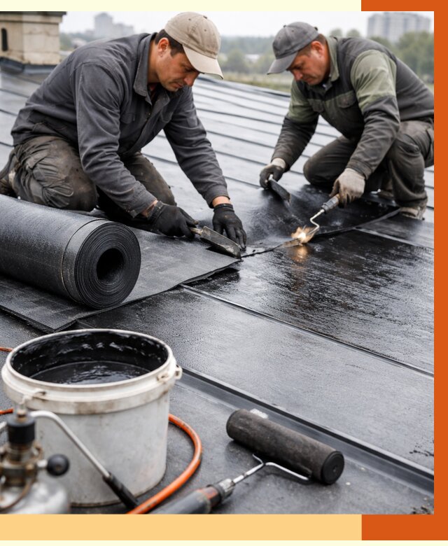 Гидроизоляция фальцевой кровли в Каспийске от 7636 руб. под ключ | ТепломастерКсп