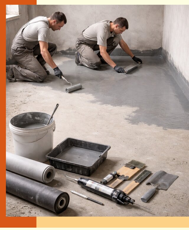 Гидроизоляция пола в Каспийске — надежная защита от влаги и протечек