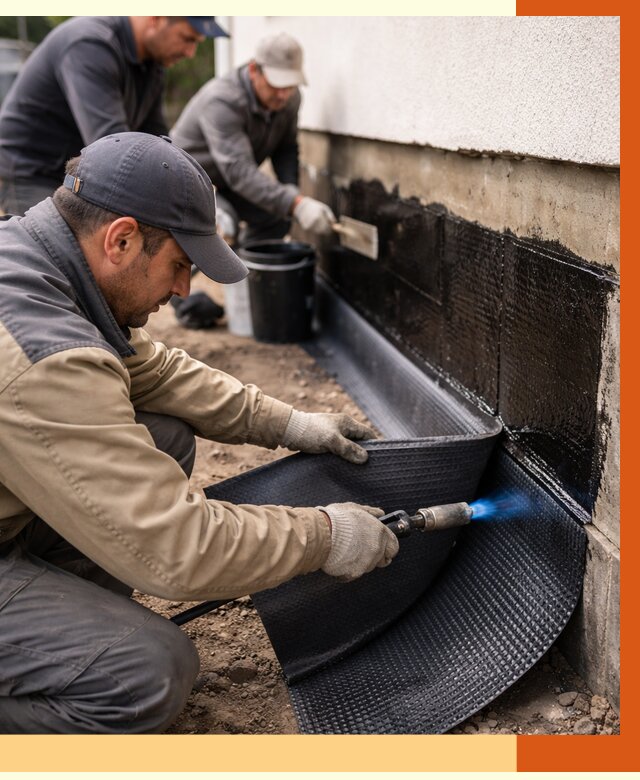 Гидроизоляция цоколя и отмостки в Каспийске от 8654 руб. — ТепломастерКсп