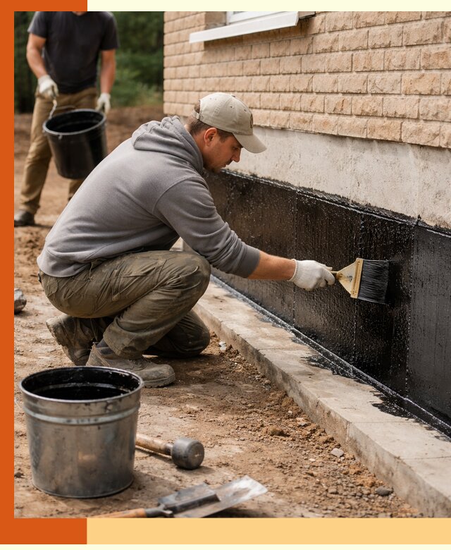 Гидроизоляция цоколя домов и зданий в Каспийске эффективными методами