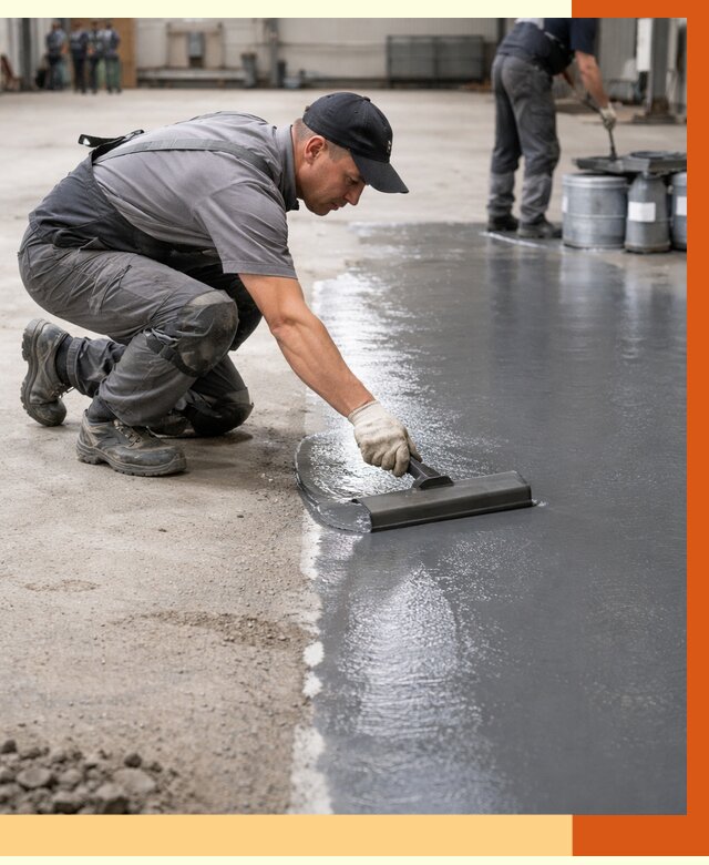 Гидроизоляция промышленного пола в Каспийске от 1222 руб./м2 — ТепломастерКсп специалисты под ключ