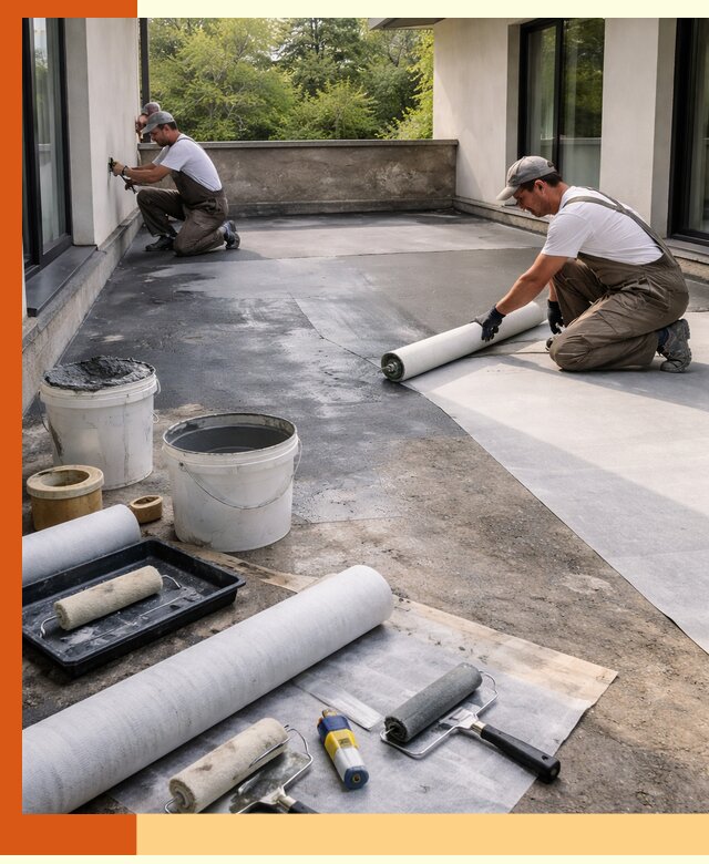 Гидроизоляция террасы в Каспийске — надежная защита от влаги и протечек