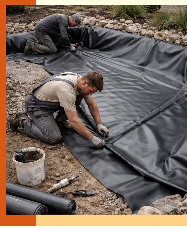 Гидроизоляция пруда в Каспийске: надежная защита и герметизация