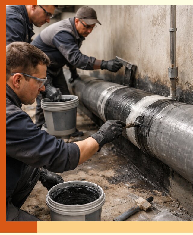 Гидроизоляция труб в Каспийске — защита и герметизация коммуникаций