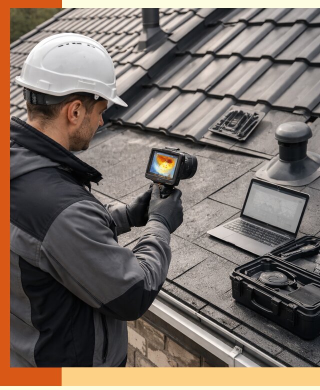 Тепловизионное обследование кровли в Каспийске для выявления дефектов