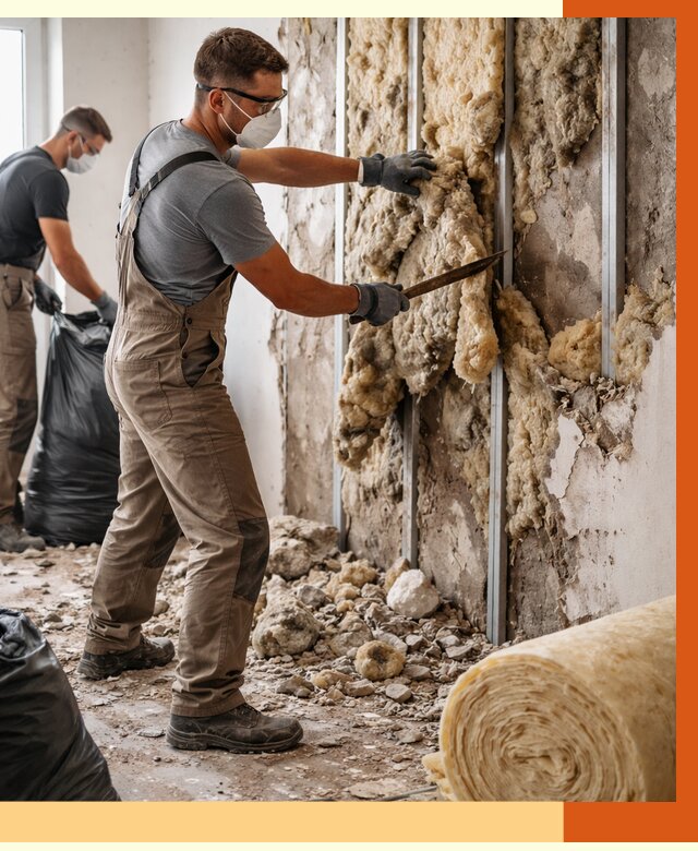 Демонтаж старого утеплителя в Каспийске от 3563 руб. — работы под ключ | ТепломастерКсп