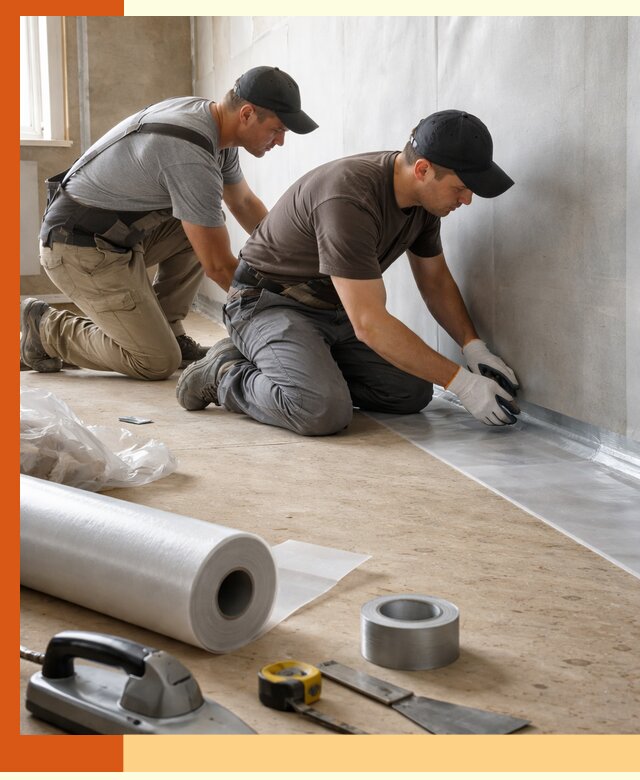 Монтаж пароизоляции для дома и помещений в Каспийске