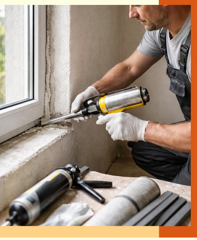 Герметизация стыков и примыканий в Каспийске от 1222 руб. под ключ | ТепломастерКсп