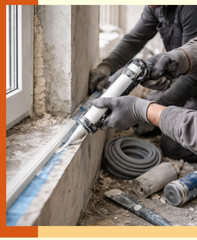 Герметизация стыков и примыканий зданий в Каспийске