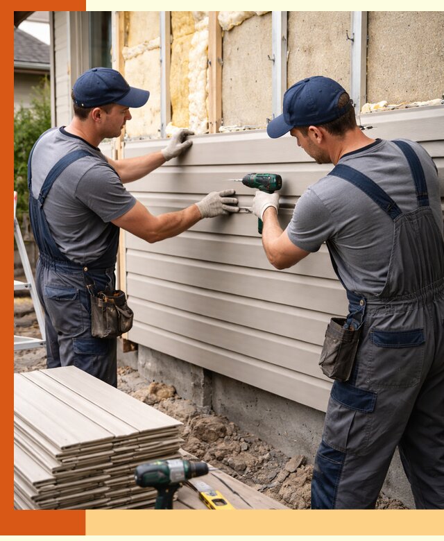 Монтаж сайдинга после утепления в Каспийске качественно и надежно